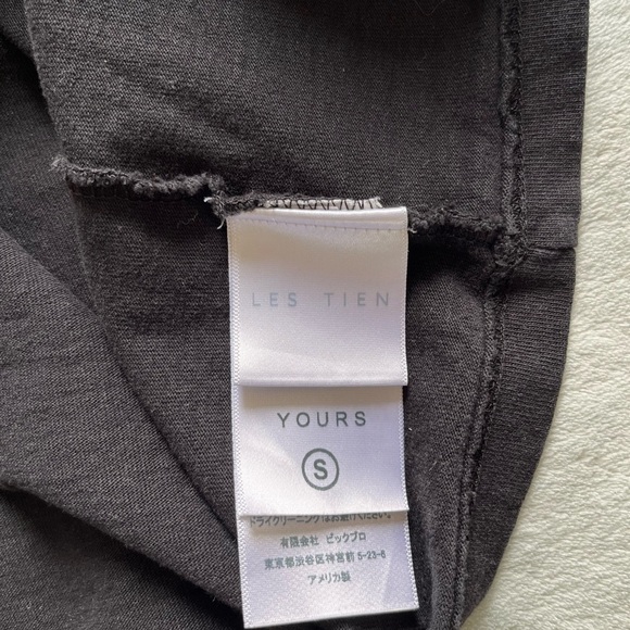 Les Tien Heavyweight Mock Neck Tee in Black - Picture 11 of 14